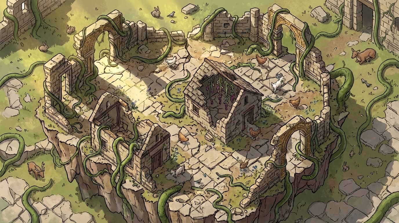 Vine-Encrusted Sky Island Ruins