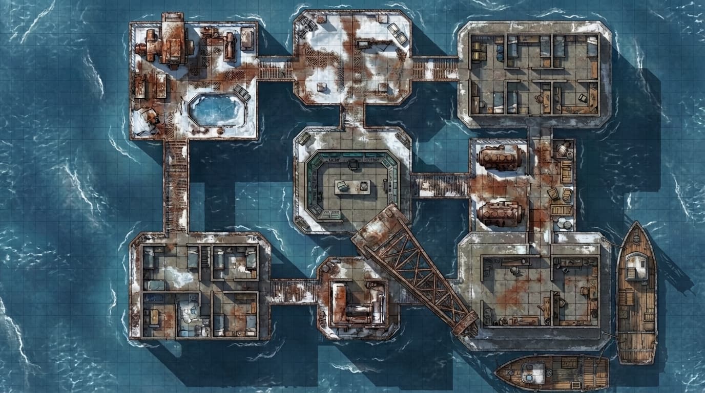 An Abandoned Oil Rig