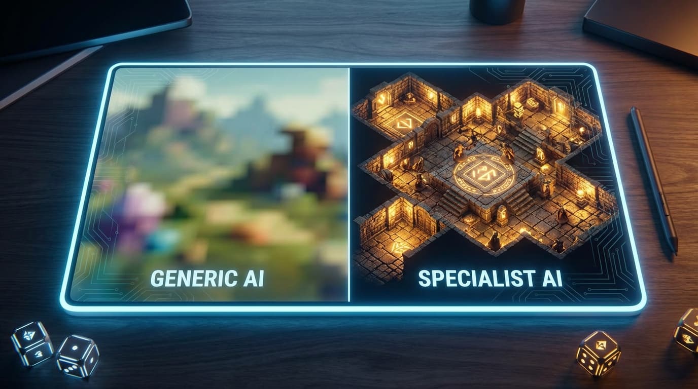 TT-RPG vs. Generic AI Art: Why GMs Need a Specialist for Battle Maps