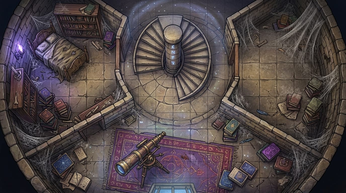 Turm des Magiers - 2. Etage