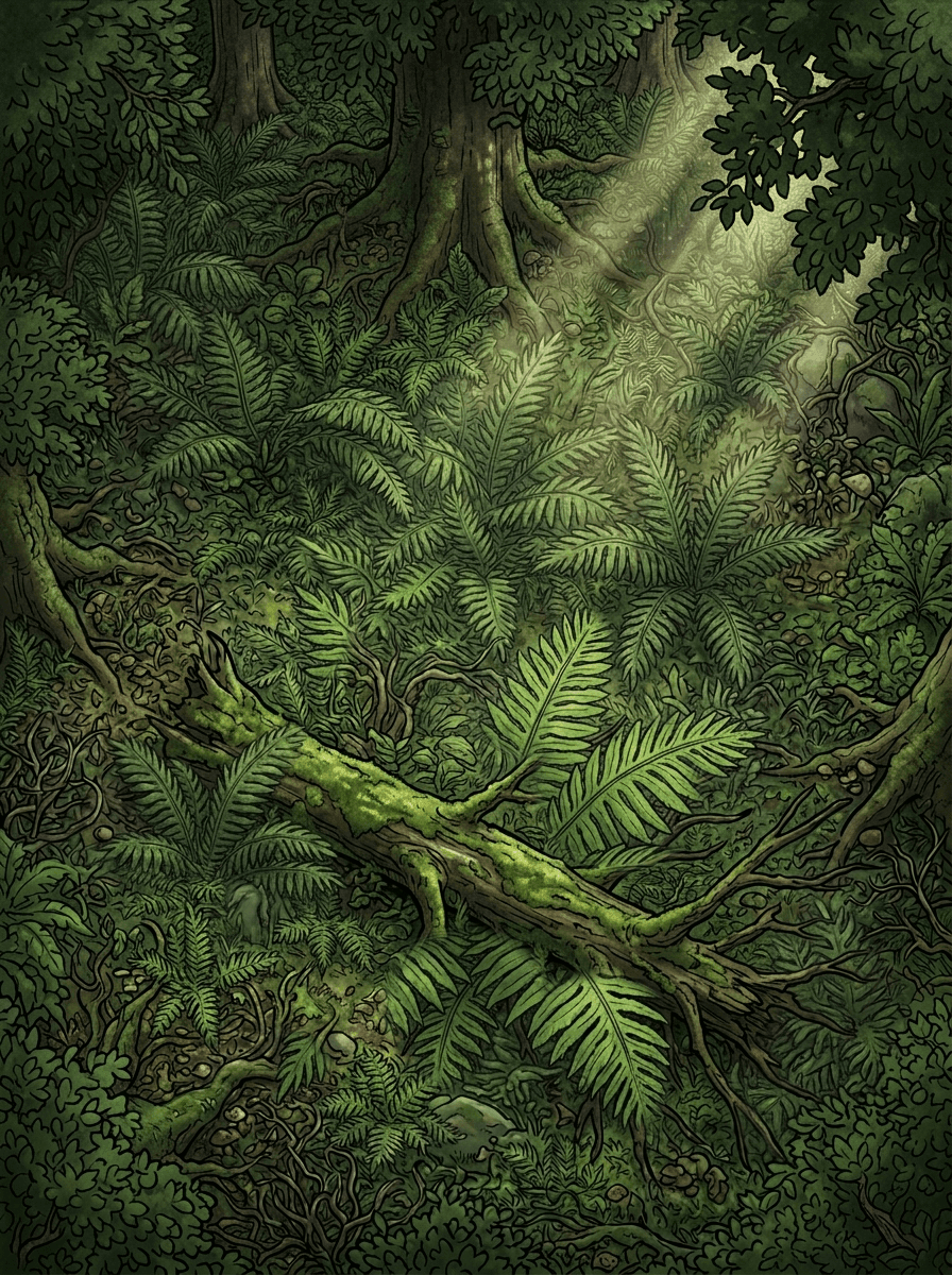 Floresta com Samambaias